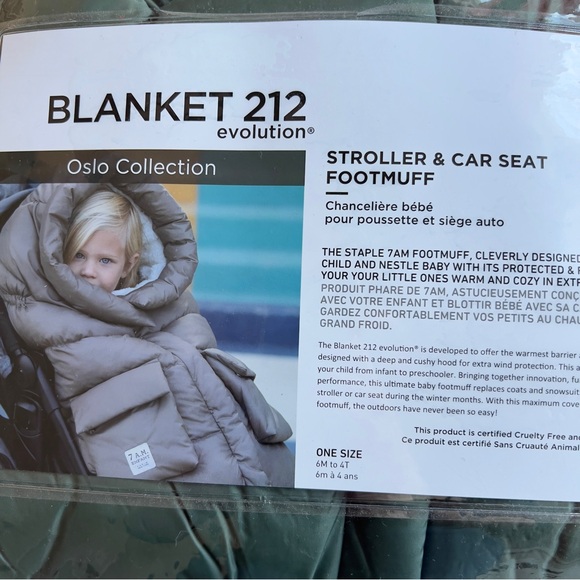 NWT 7AM Enfant Blanket 212 Evolution Oslo Extendable Footmuff in Pine Plush - Picture 2 of 7